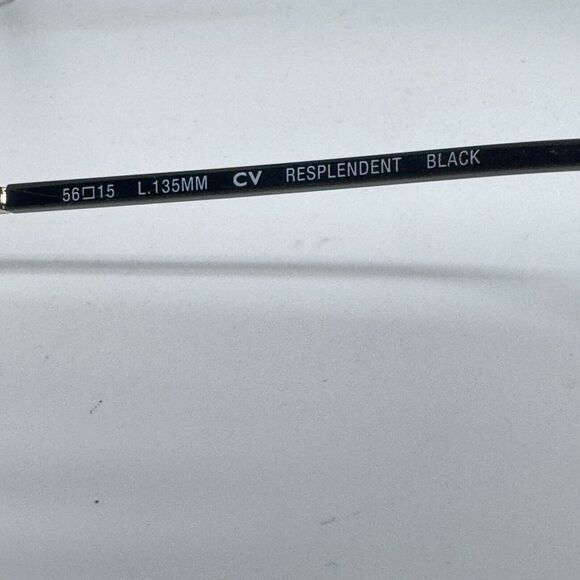 BCBGMAXAZRIA RESPLENDENT Black Sparkle 56-15-135 Butterfly Eyeglass Frame H16845 - Picture 6 of 7